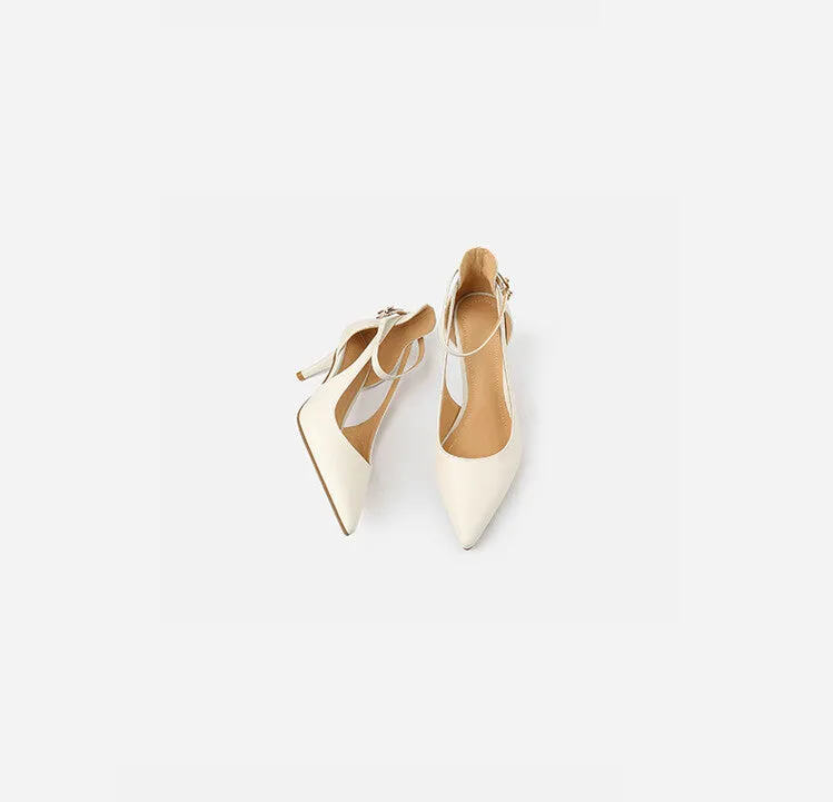 Ankle Strap Leather Shoes
