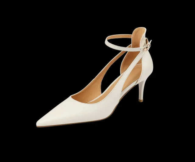 Ankle Strap Leather Shoes