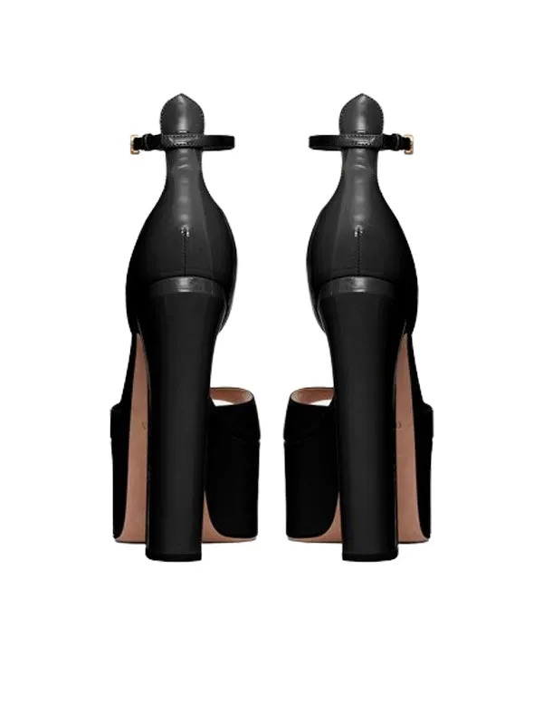 Ankle Strap Platform Leather Sandal