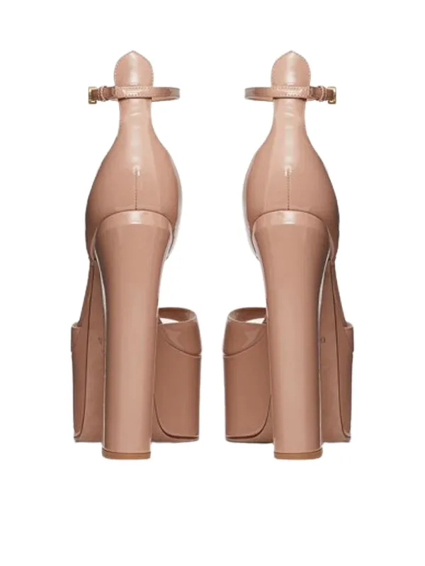 Ankle Strap Platform Leather Sandal