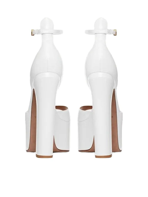 Ankle Strap Platform Leather Sandal