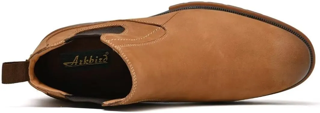 Arkbird Chelsea Ankle Boots for Men Genuine Leather Oxford Casual and Formal Dress Boot