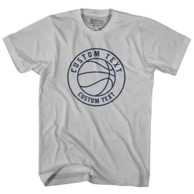 Basketball Custom Text Adult Cotton T-shirt