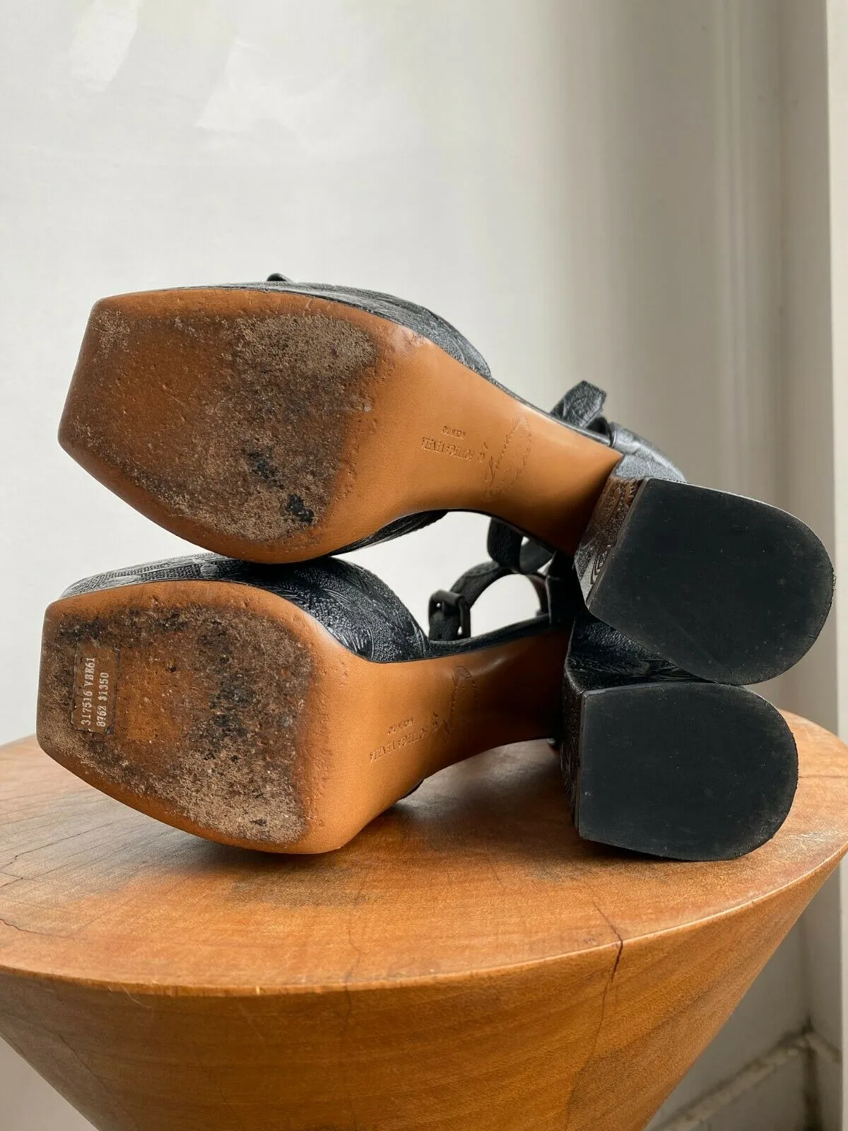 BUTTERFLY EMBOSSED PLATFORMS