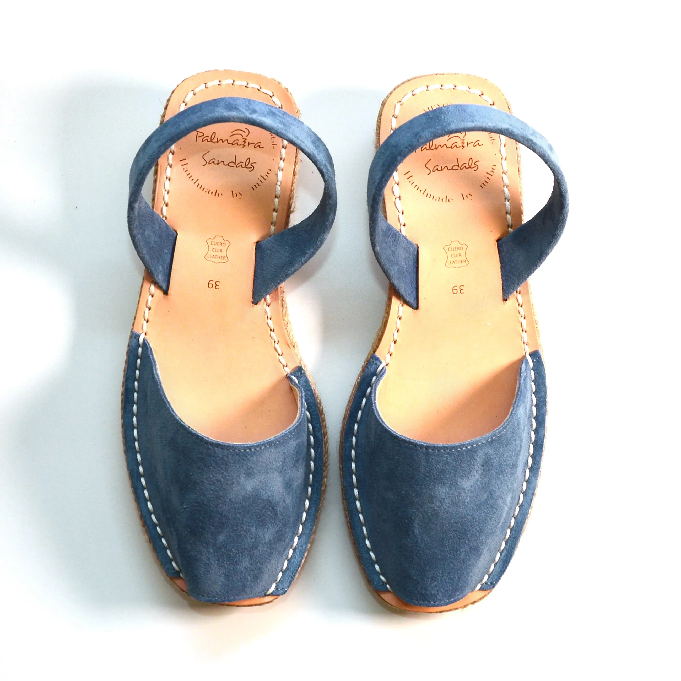 Denim Blue Suede Cork Wedge