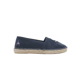 Espadrilles Suede (Women) - Flower Embroidery