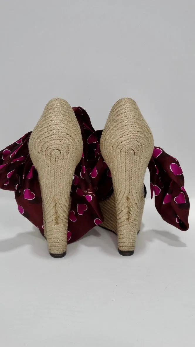 Gucci Carolina Heart Espadrille Wedges