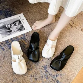 Hot Sale 49% OffPlus-size Cut-Out Design Flat Mules