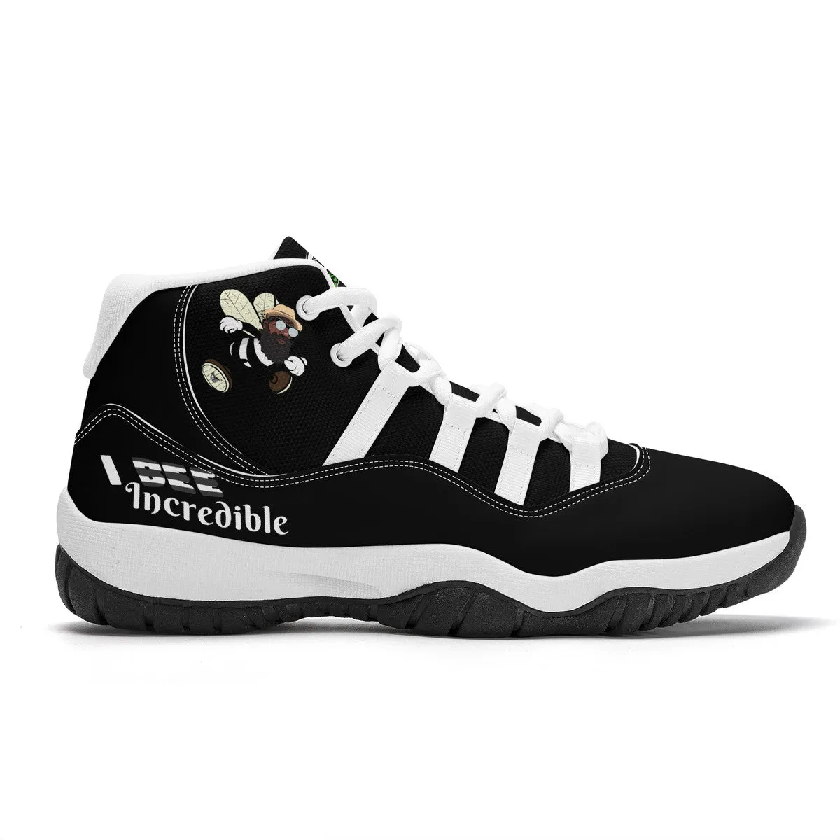I Bee Incredible High Top Air Retro Sneakers - White/Black