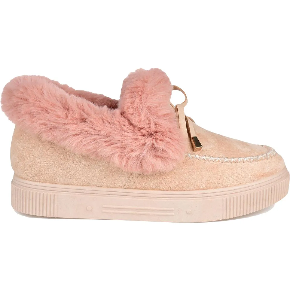 Journee Collection Womens Midnight Faux Suede Moccasins