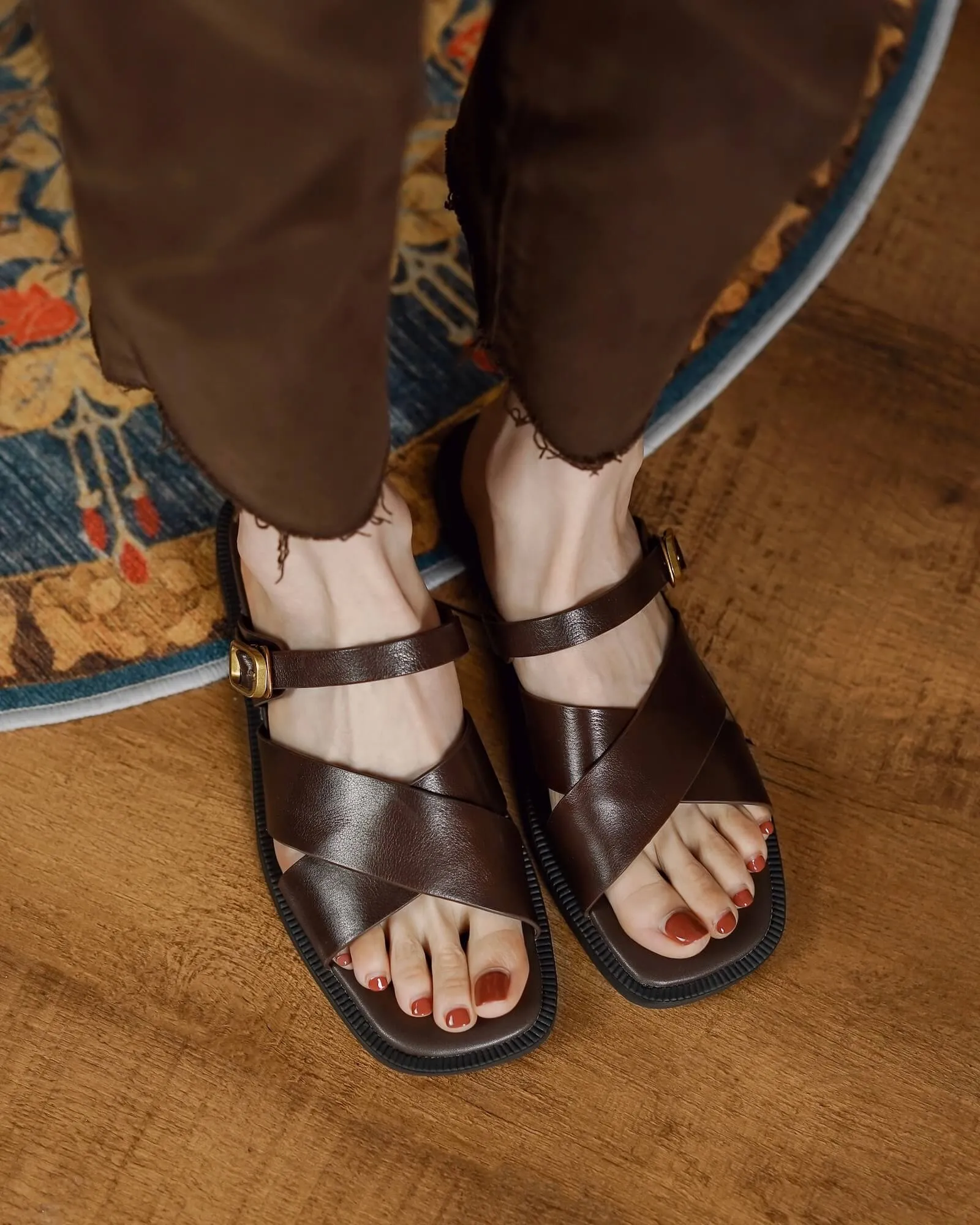 Lido - Leather Strap Sandals