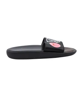 Louis Vuitton Flamingo Flat Slides in Black Leather