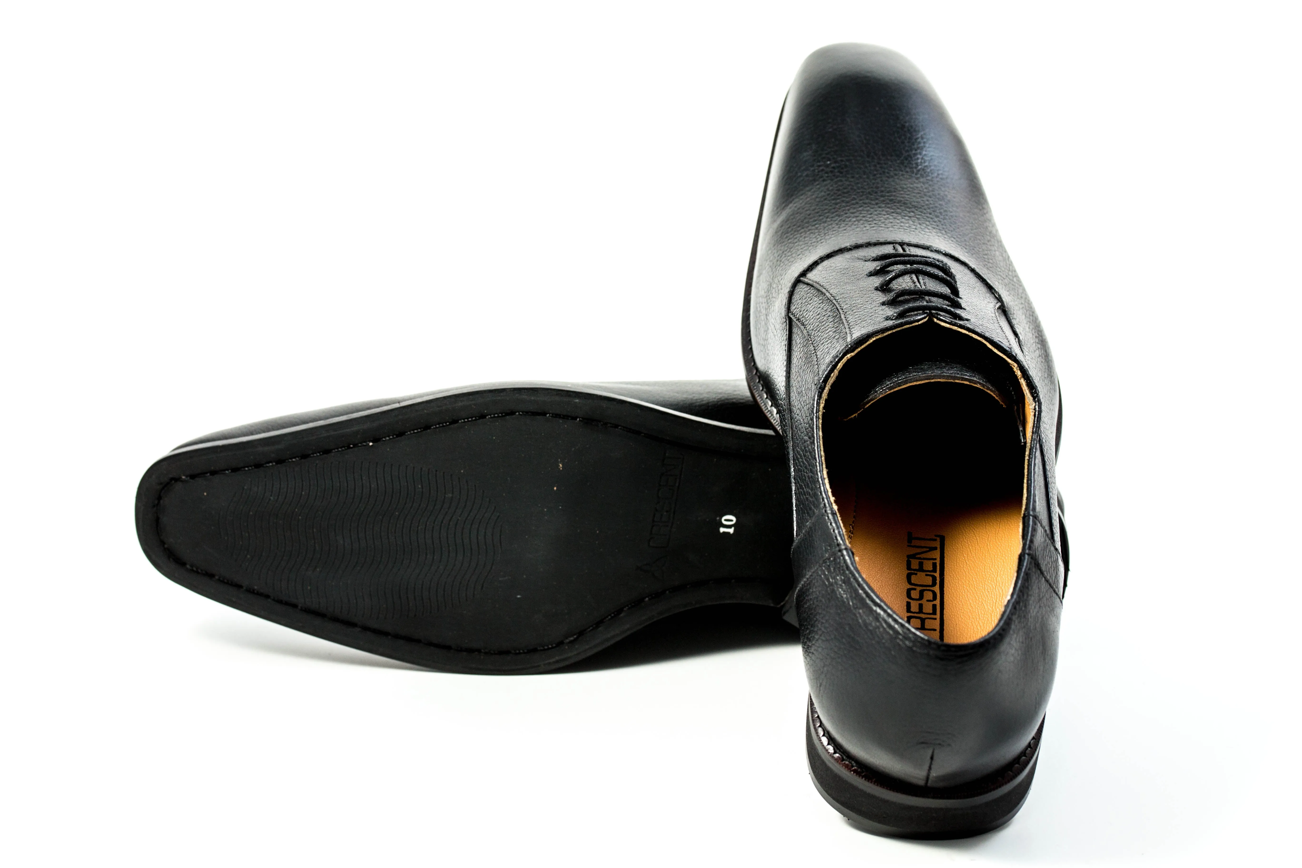 Men's Genuine Leather Formal Oxford Black Shoes by ENAAF #CLGS22BLK
