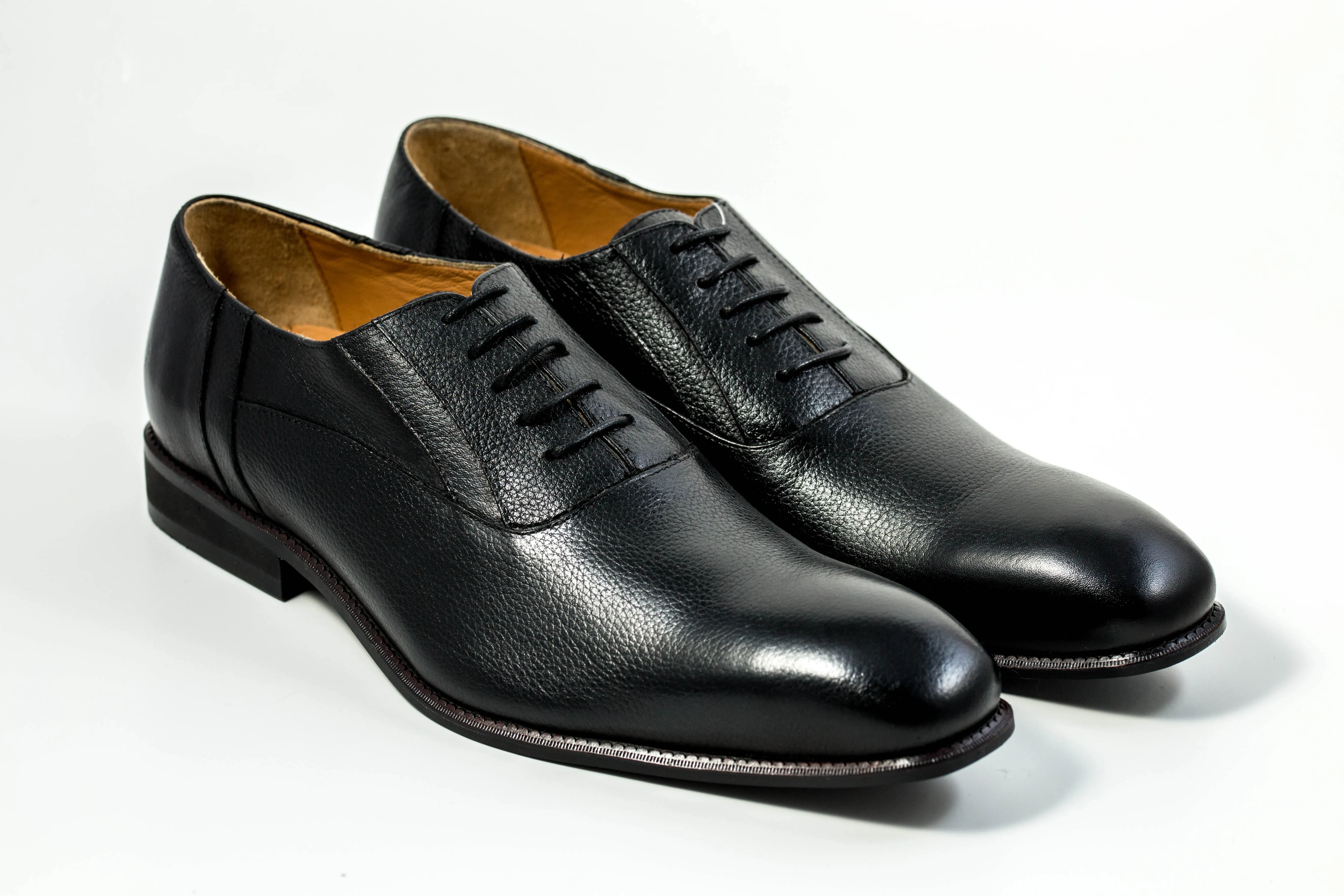 Men's Genuine Leather Formal Oxford Black Shoes by ENAAF #CLGS22BLK