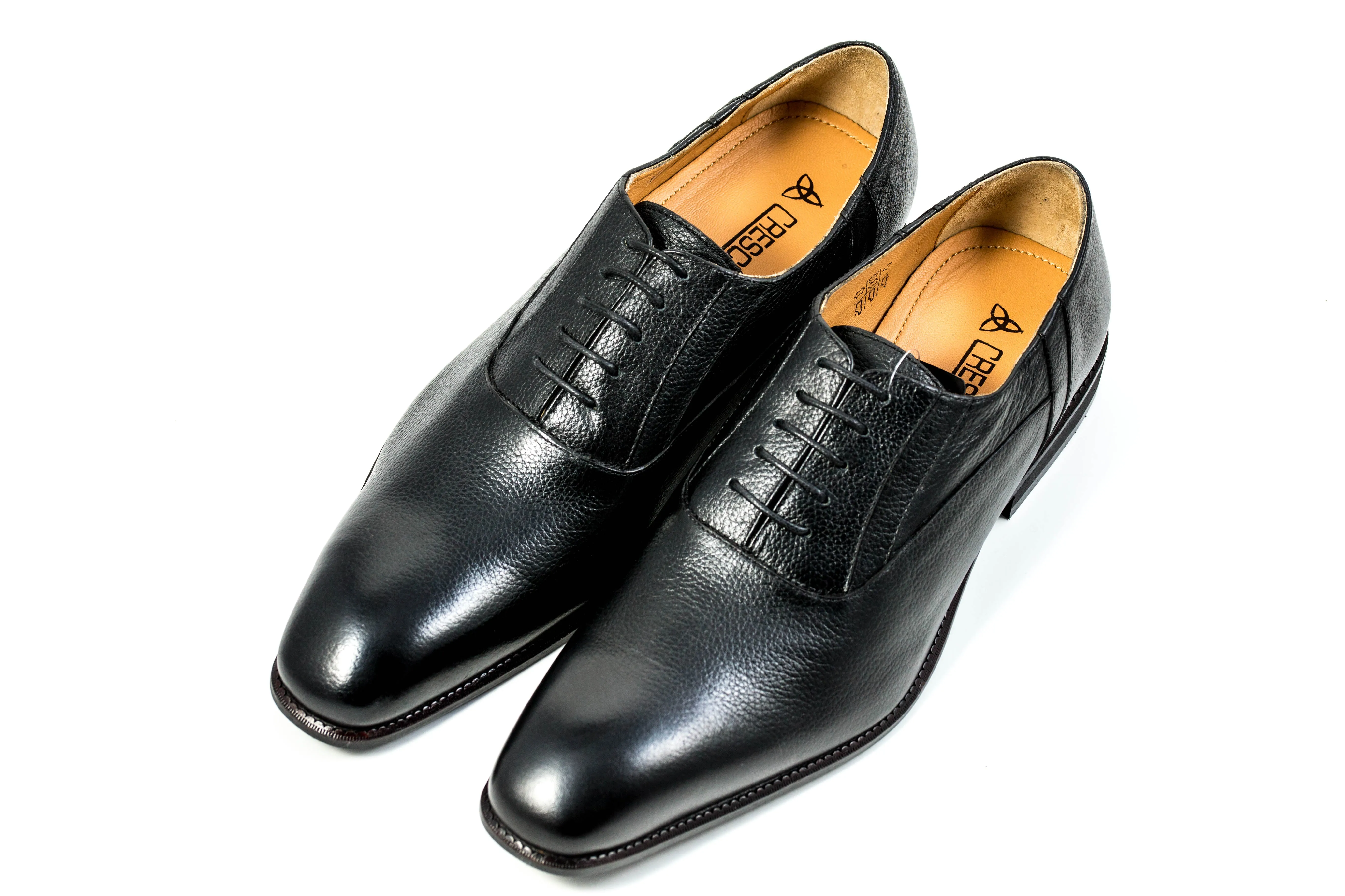 Men's Genuine Leather Formal Oxford Black Shoes by ENAAF #CLGS22BLK