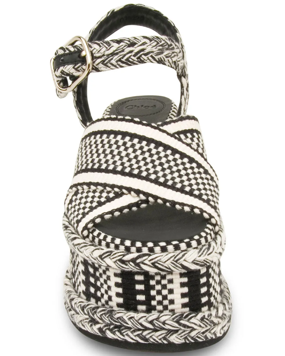 Meril Platform Sandal in Black and White