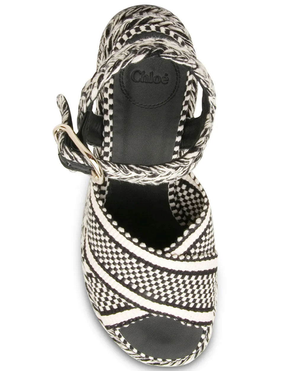 Meril Platform Sandal in Black and White