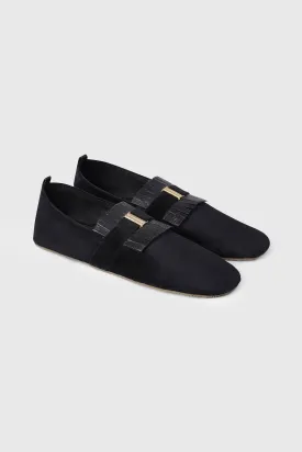 Noir Fringe Espadrilles