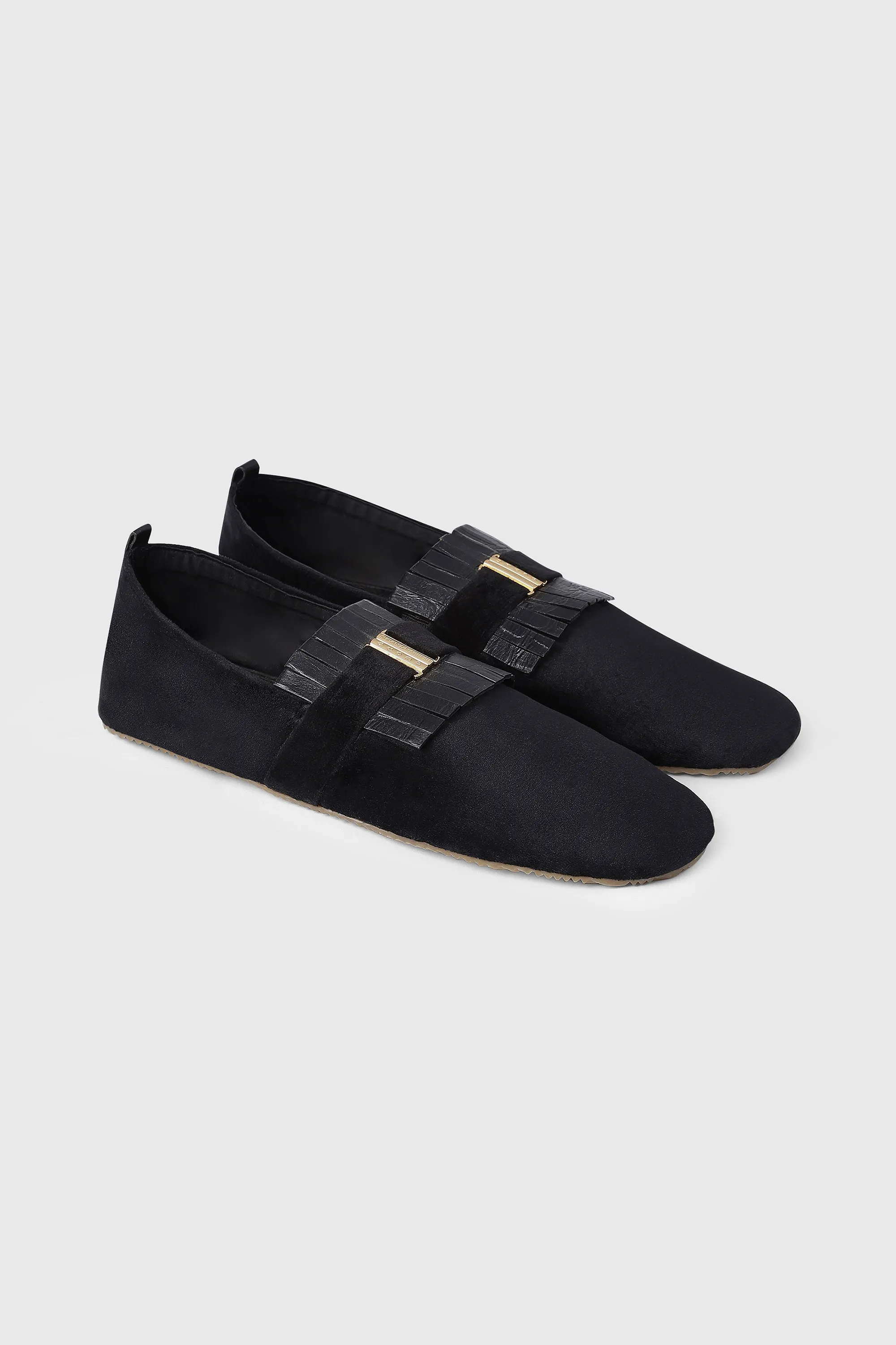 Noir Fringe Espadrilles