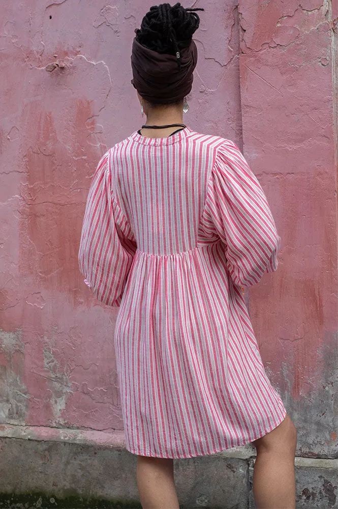 Petite Mendigote Riga Blush Stripe Dress