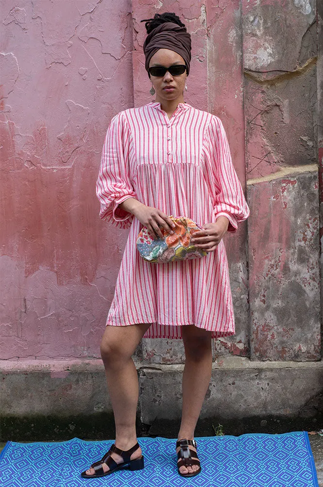 Petite Mendigote Riga Blush Stripe Dress