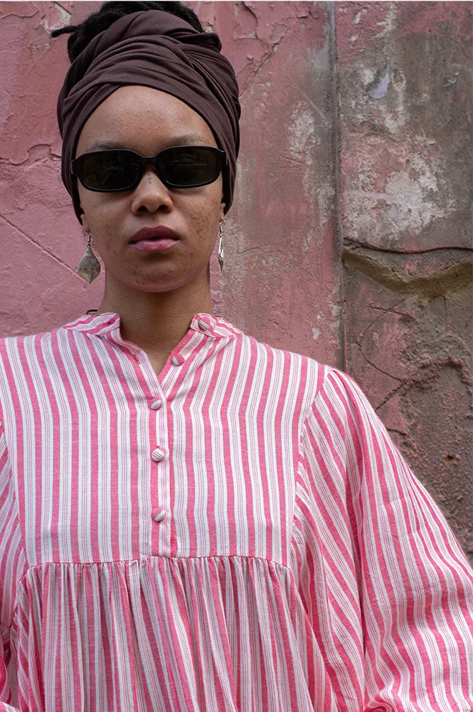 Petite Mendigote Riga Blush Stripe Dress