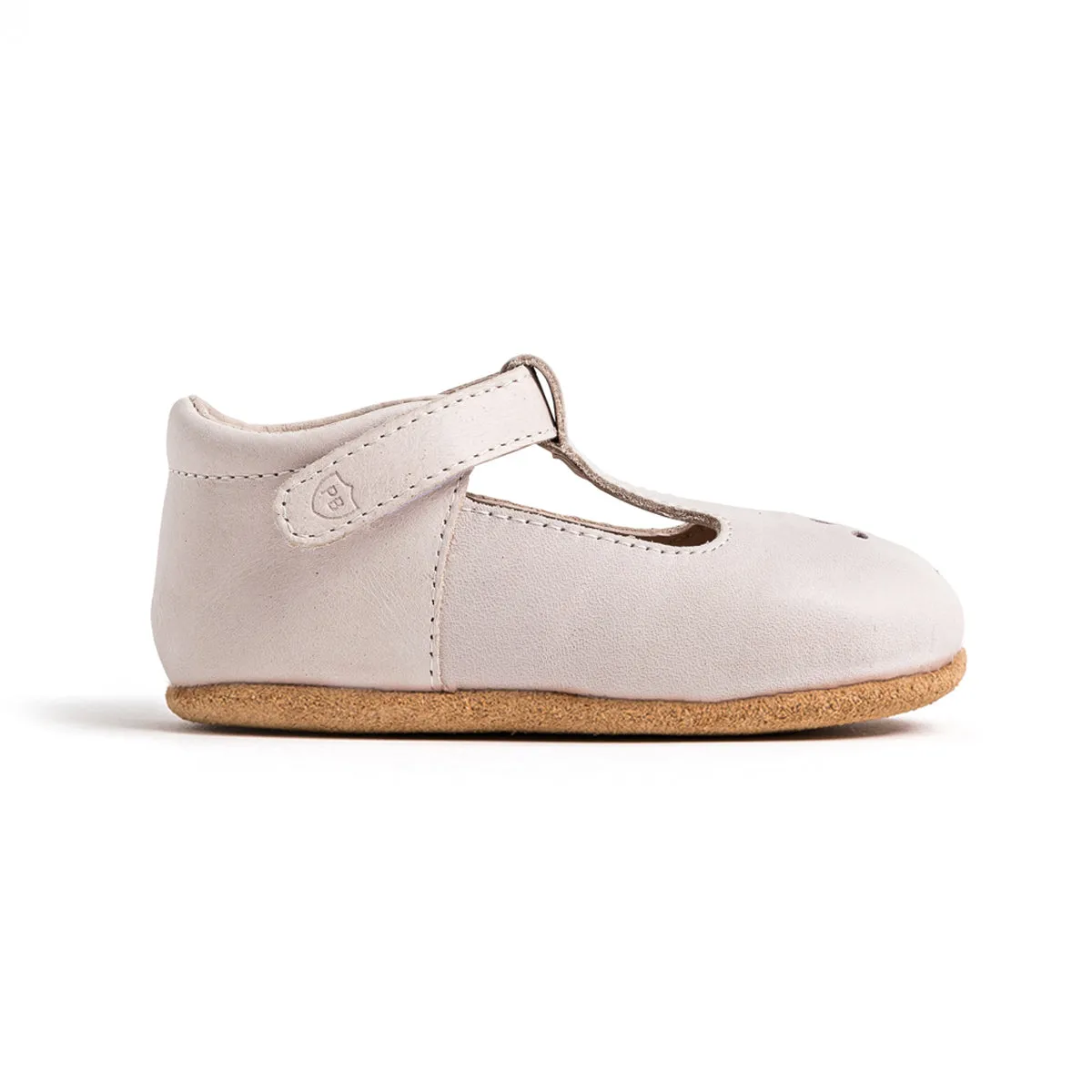 Pretty Brave Leather Baby Morgan Shoes - Stone S21
