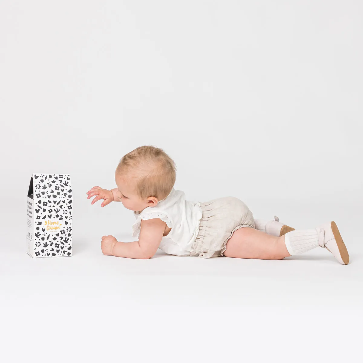 Pretty Brave Leather Baby Morgan Shoes - Stone S21