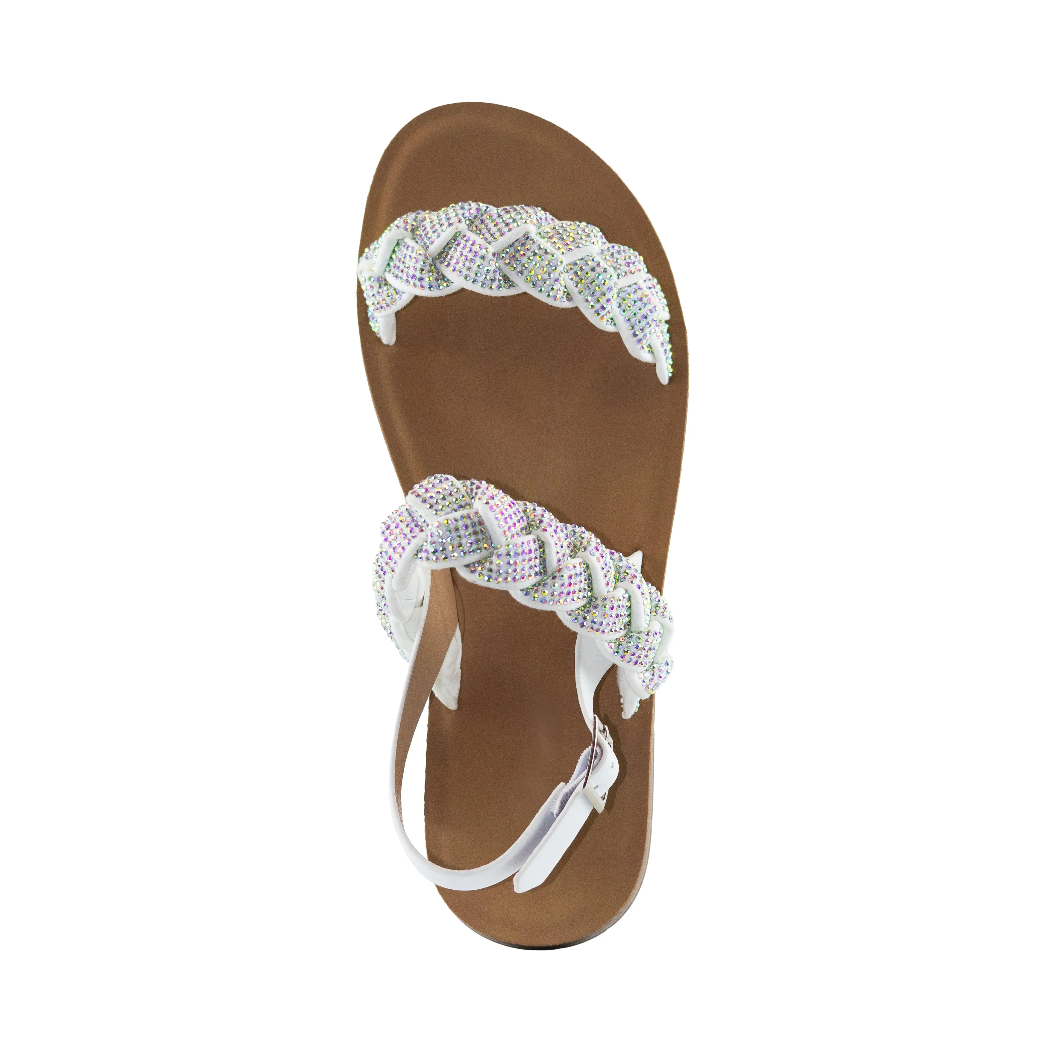 Stellar - Wide Fit Embellished Braided Straps Platform Sandals, Comfort Sole, Trendy Summer Footwear, Supportive Design, Perfect for All-Day Wear