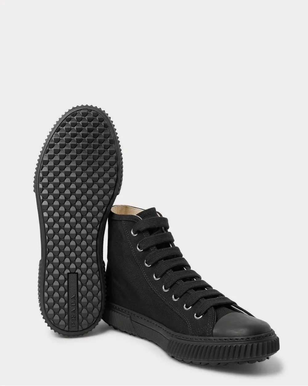 Stratus Logo-Appliquéd Canvas High-Top  Black high top sneakers