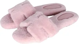 Stratuxx Kaze Womens Fur Slippers Comfy House Slide Sandals Open Toe Memory Foam Indoor Fluffy Slippers for Women