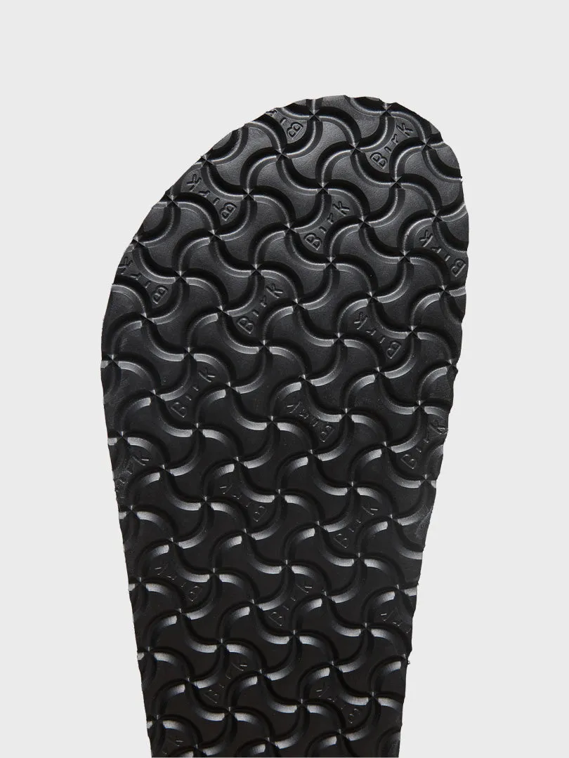 Tokio Shiny Leather Sandals in Black