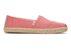 TOMS Womens Alpargata Eco Rope Espadrille - Peach