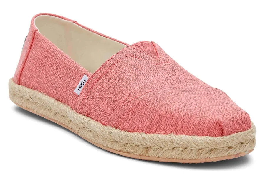TOMS Womens Alpargata Eco Rope Espadrille - Peach