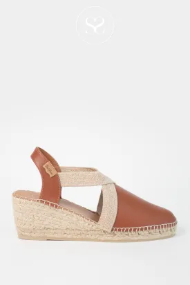 TONI PONS TOSSA TAN ESPADRILLE WEDGE SHOE