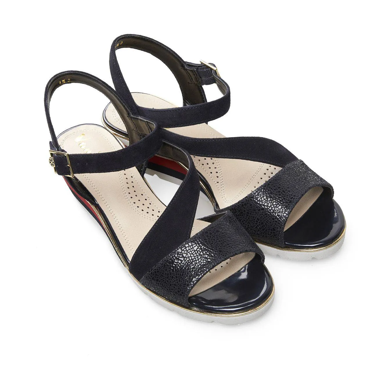 Van Dal Chennai 3110 /4102 Ladies Midnight Suede Buckle Fastening Sandals