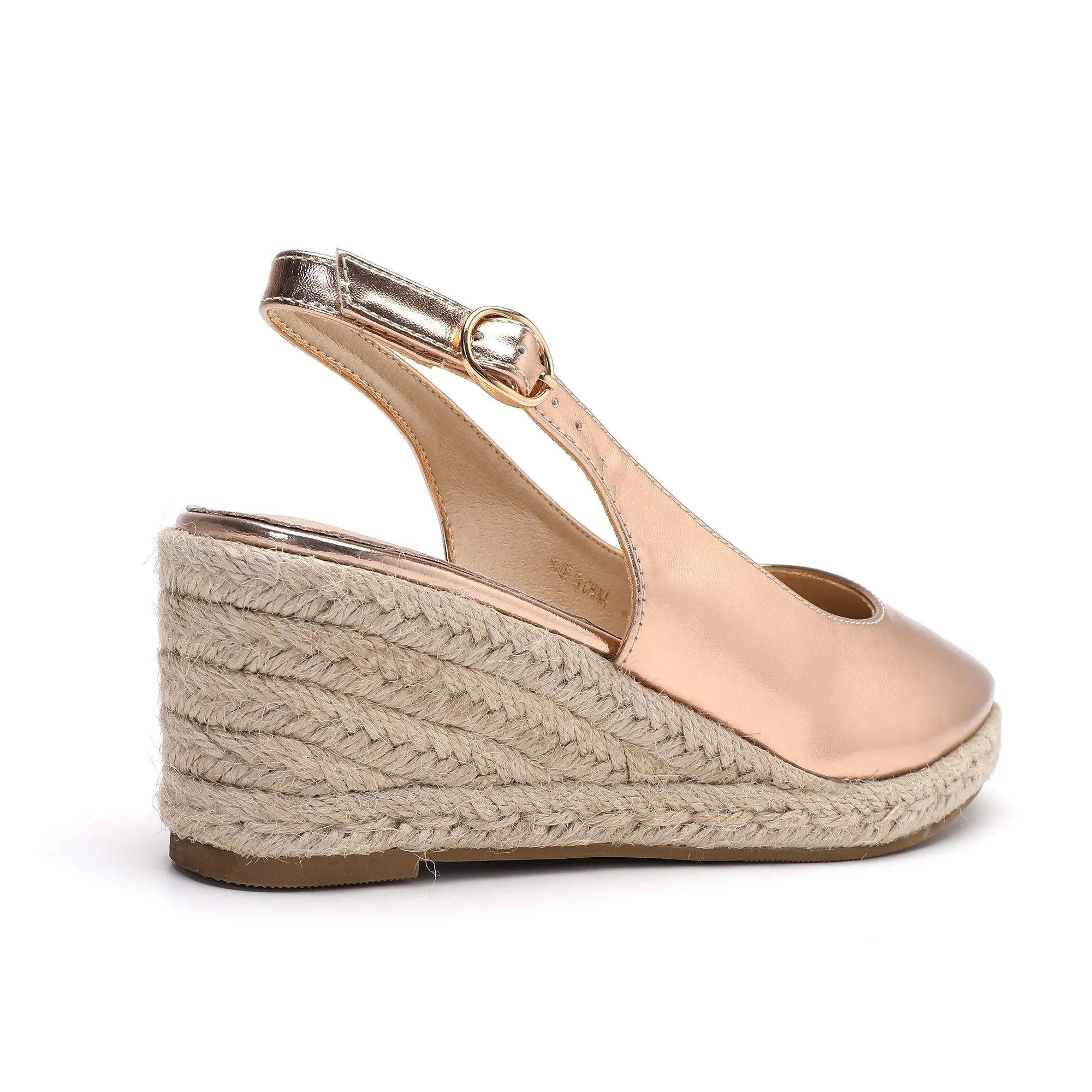 Victoria Rose Gold Espadrilles