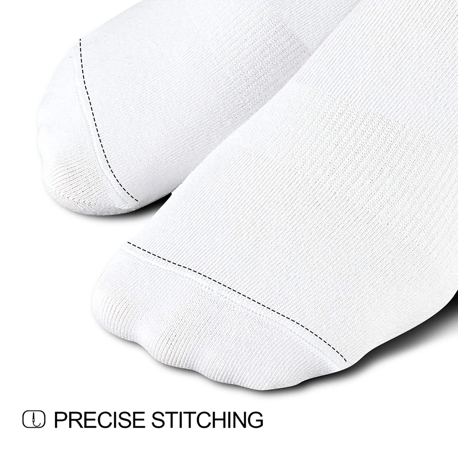 wernies Women No Show Socks Invisible Loafer Flat No Slip Rise Flats Ankle Liners Short Thin Low Cut, white, 5-8