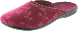 Womens Closed Toe Flower Design Slippers
