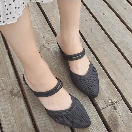 Women's fashion wedge mules slip-on