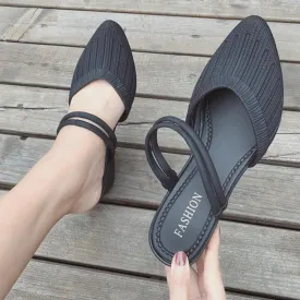 Women's fashion wedge mules slip-on
