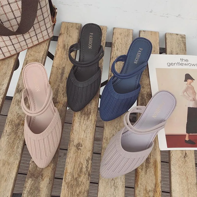 Women's fashion wedge mules slip-on
