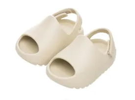 Yeezy Style Baby Slides - Soft Velcro Slip On's - Bone